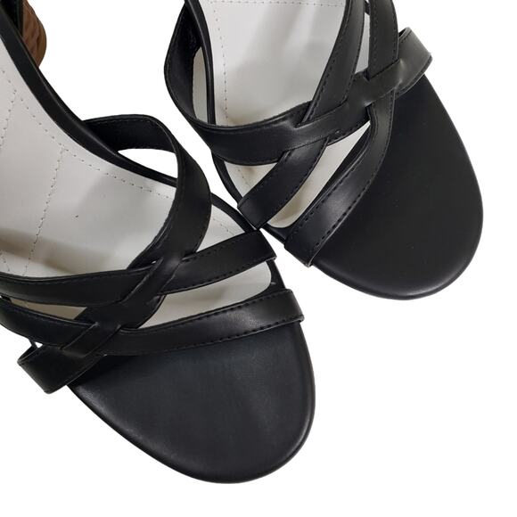 Franco Sarto Womens 9 Olina 2 Wicker Block Heel Ankle Strap Sandal NEW - Picture 7 of 11